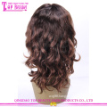 Hot sale brazilian virgin ombre wig color #1b T #4 ombre hair lace wig with baby hair